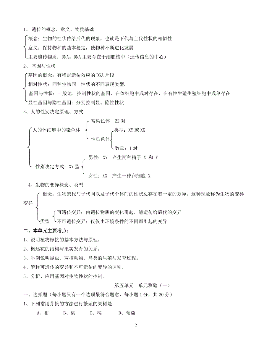 初中生物教案全套 苏教.doc_第2页