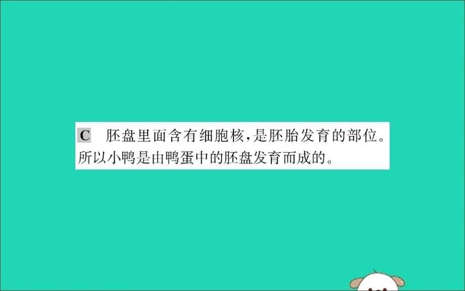 八级生物下册第七单元生物圈中生命的延续和发展第一章生物的生殖和发育4鸟的生殖和发训练新.ppt_第5页