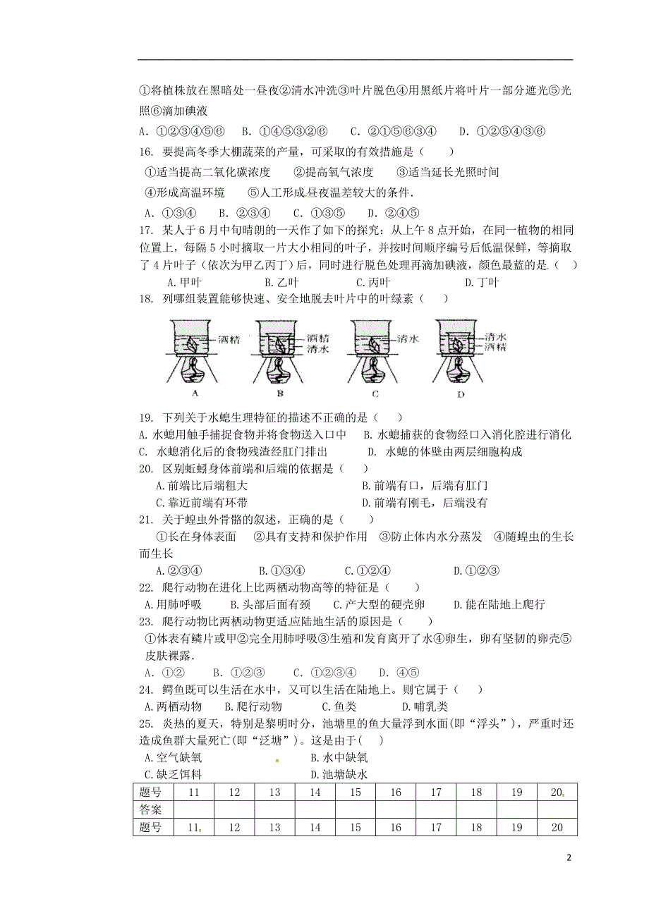 山东滨州邹平双语学校七级生物第四次达清济南.doc_第2页