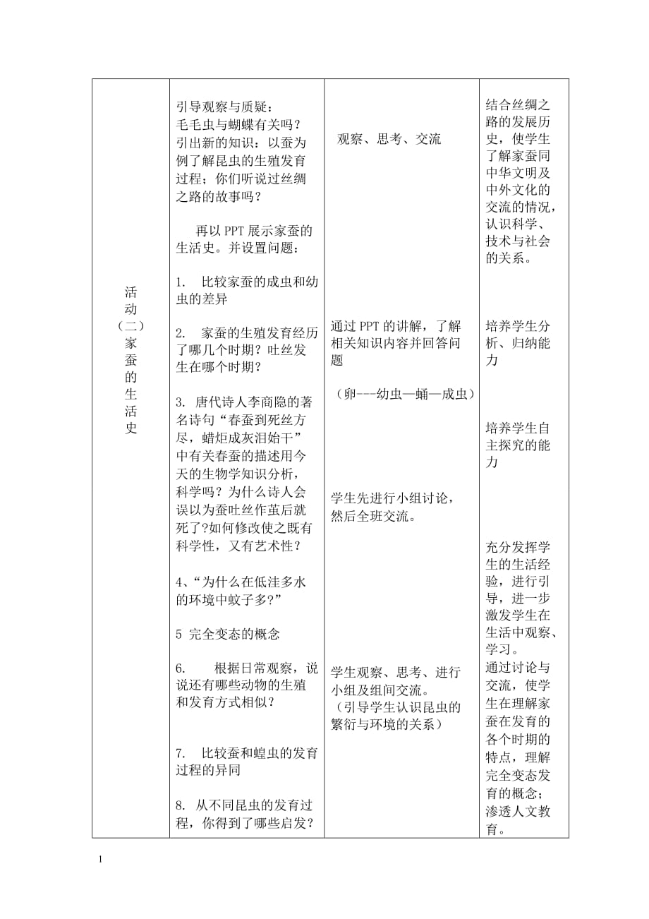 动物的生殖和发育教案设计教学材料_第3页