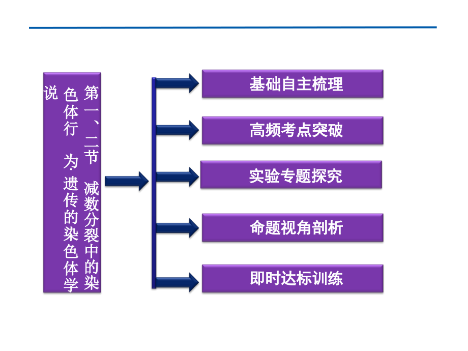 高考生物总复习 第二章第一、二节减数分裂中的染色体行为 遗传的染色体学说 浙科必修2.ppt_第2页