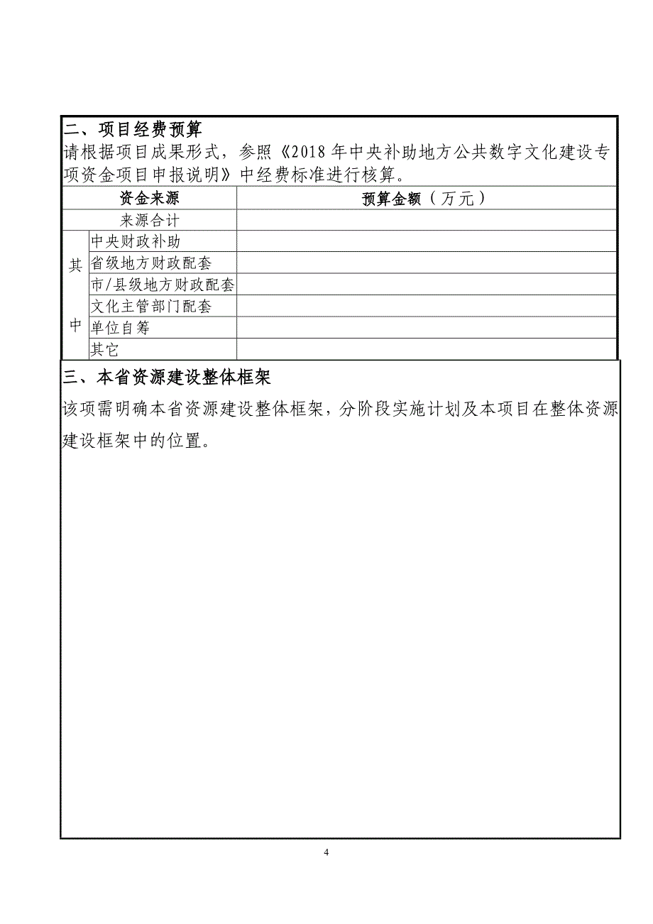 2018年度地方资源建设项目申报书_第4页