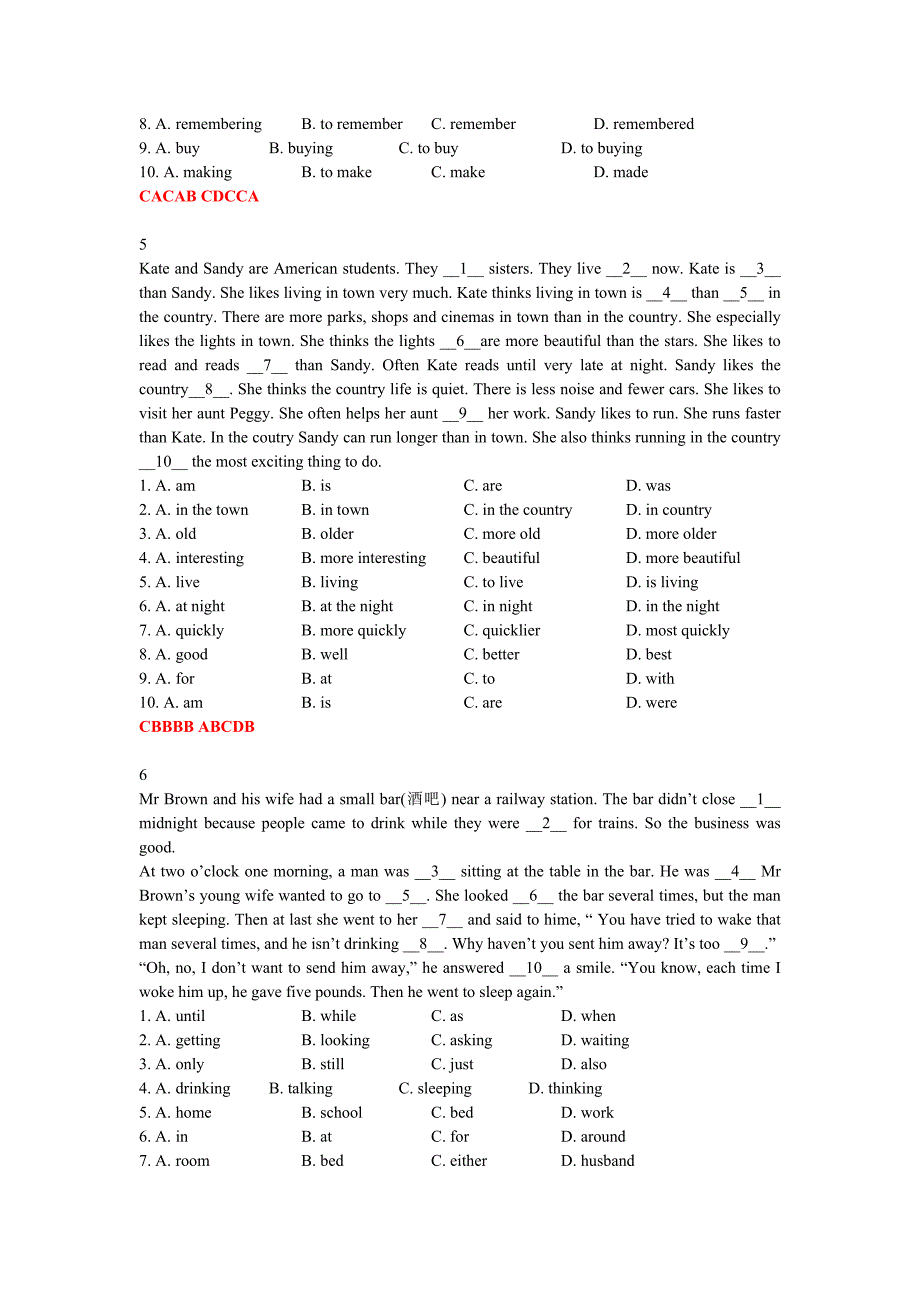 2011最新-电大-英语-完形填空-含新增题_第3页