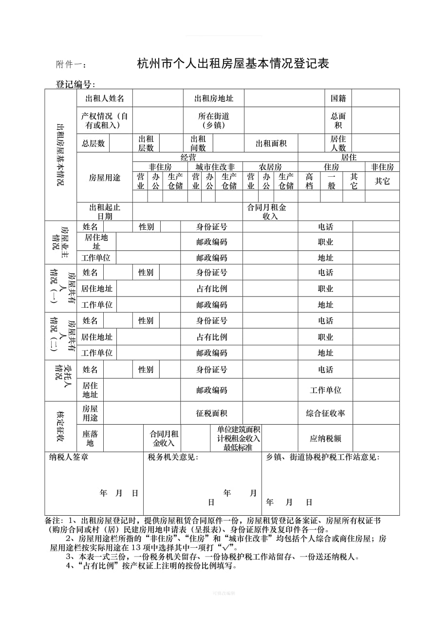 杭州市出租房屋税收管理事项律师整理_第1页