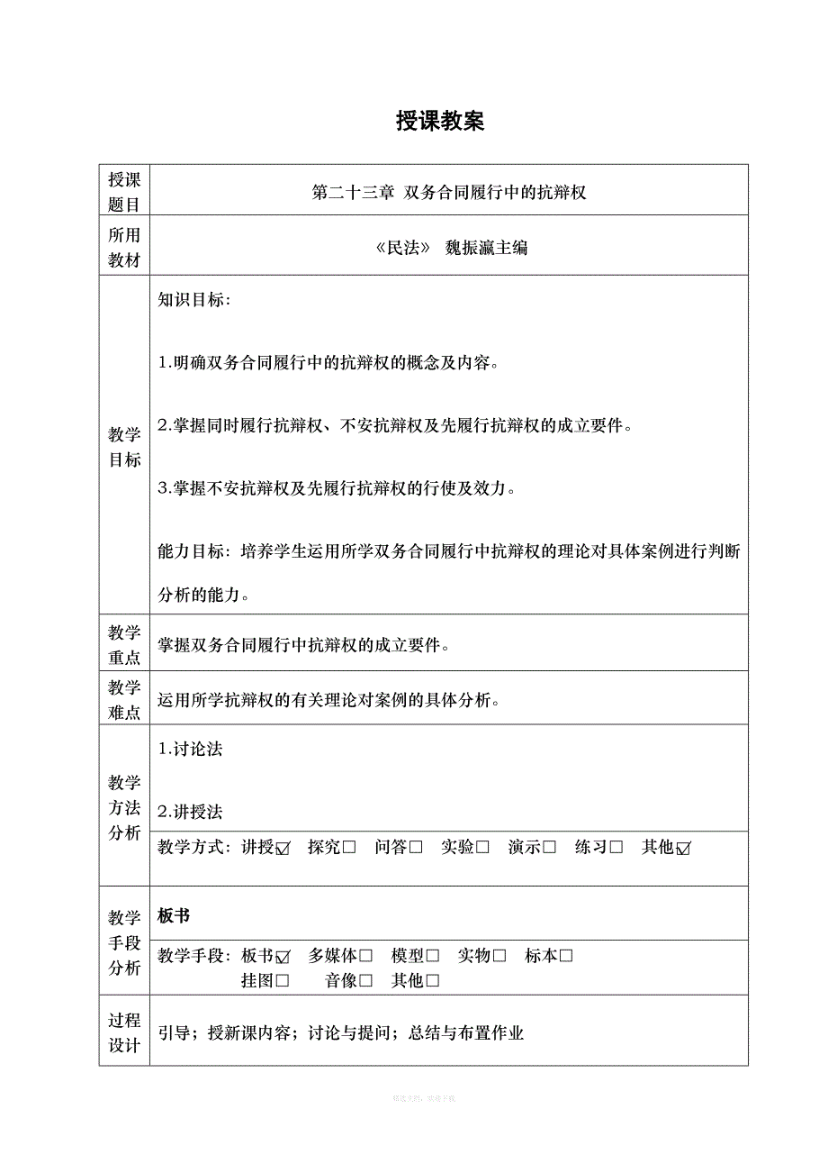 双务合同履行中的抗辩权律师整理版_第1页