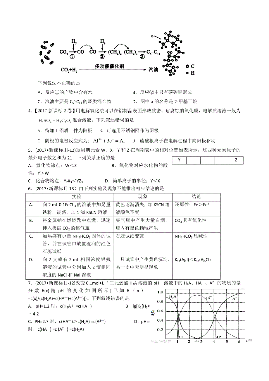 2018届高考选择题专项训练(排版使用)_第3页