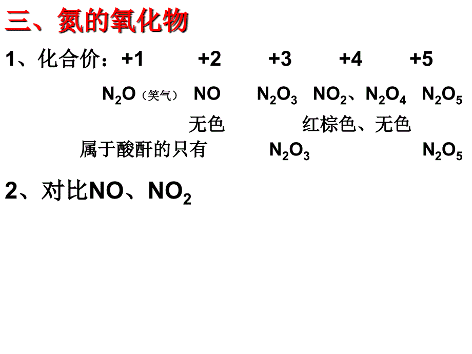 氮的氧化物及其计算.ppt_第1页