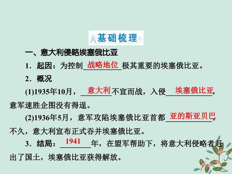 高中历史第三章第二次世界大战3.2战前的局部战争和英、法等国的绥靖政策课件北师大版选修3_第3页