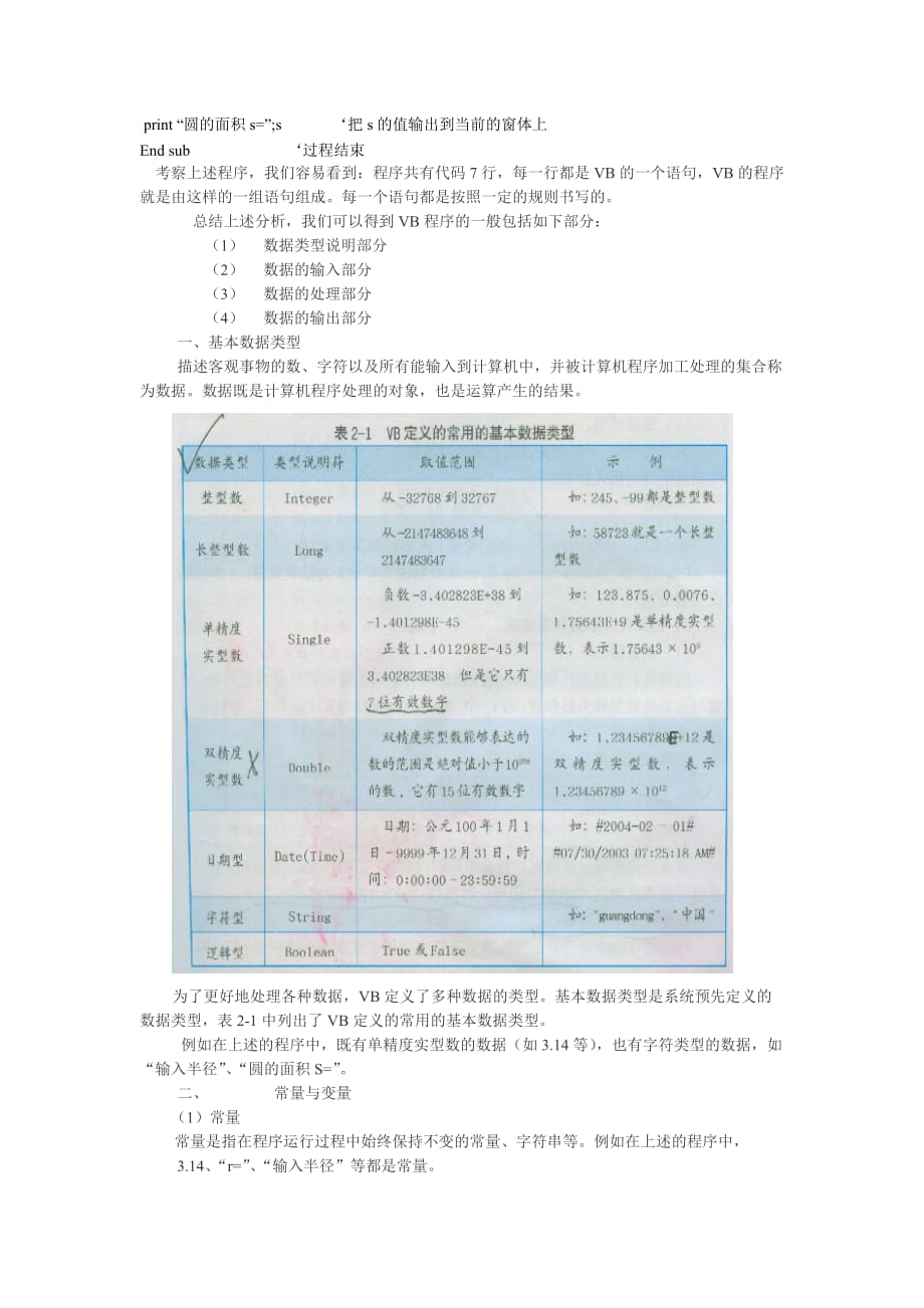 《VB语言及程序开发环境》教案_第2页