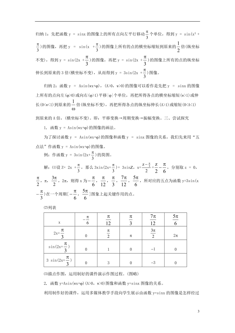 吉林高中数学 1.5函数ydAsinωxφ的图象教案 理 新人教A必修4.doc_第3页