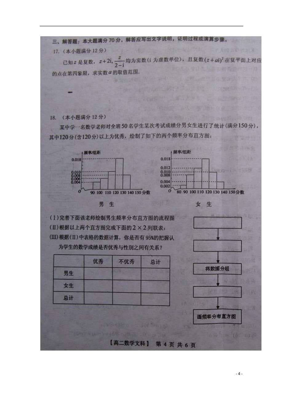 河南三门峡高二数学下学期期末调研考试文.doc_第4页