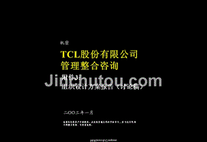 麦肯锡-TCL股份组织结构设计方案(经典).ppt