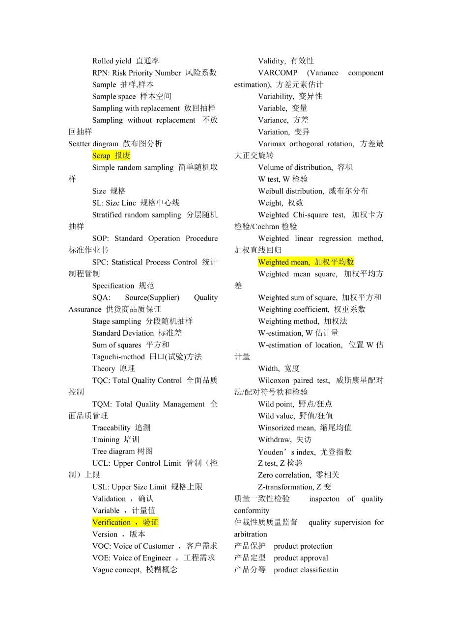 （质量管理知识）质量质检英语词汇_第4页