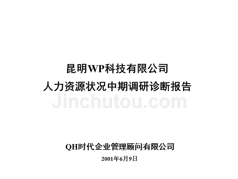 某某科技人力资源调查与诊断_第1页