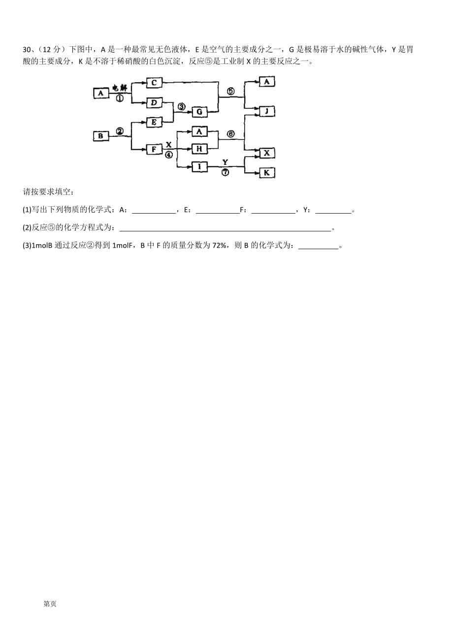 2015-2016学年云南省高一4月月考化学试题_第5页