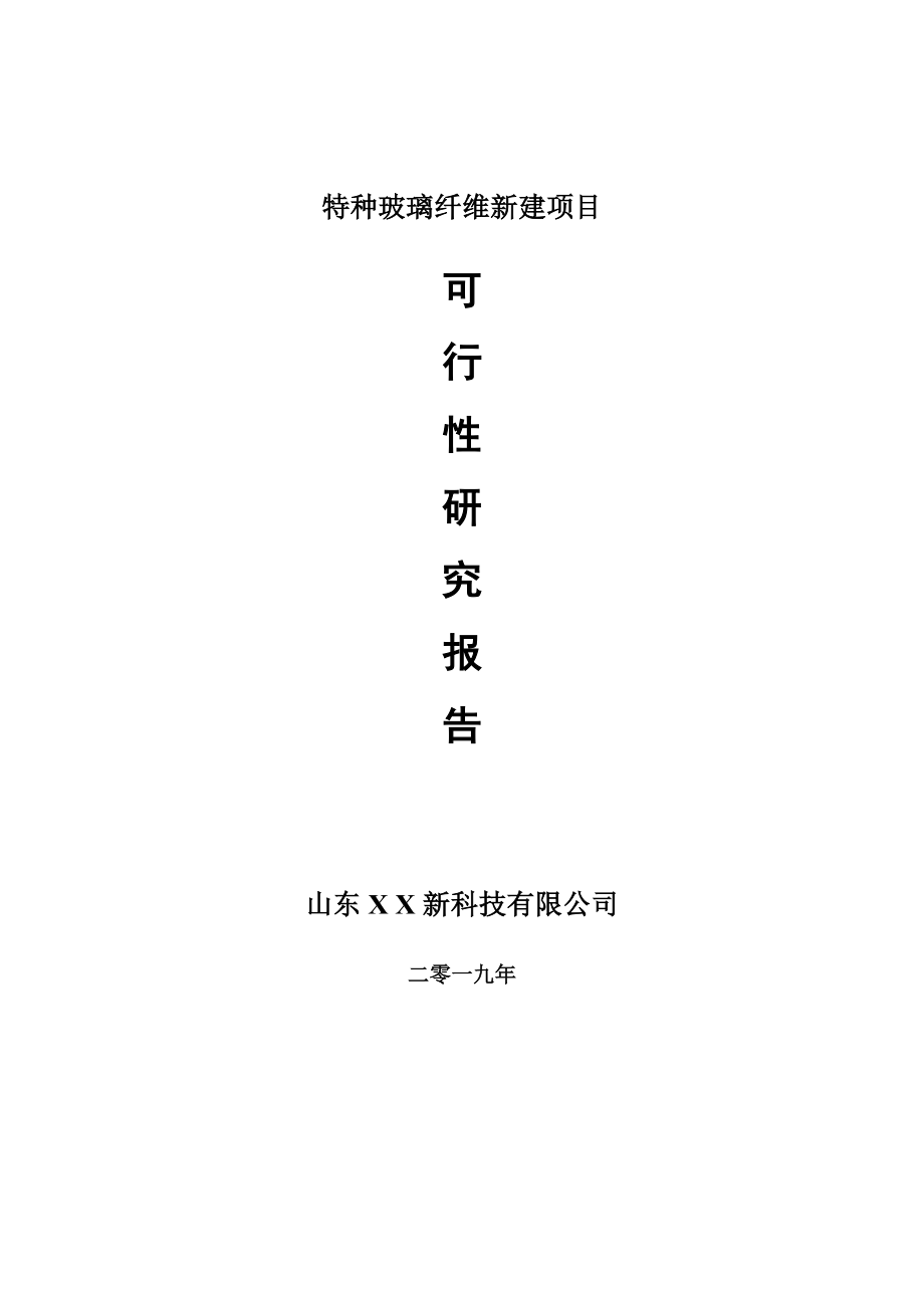 特种玻璃纤维新建项目可行性研究报告-可修改备案申请_第1页