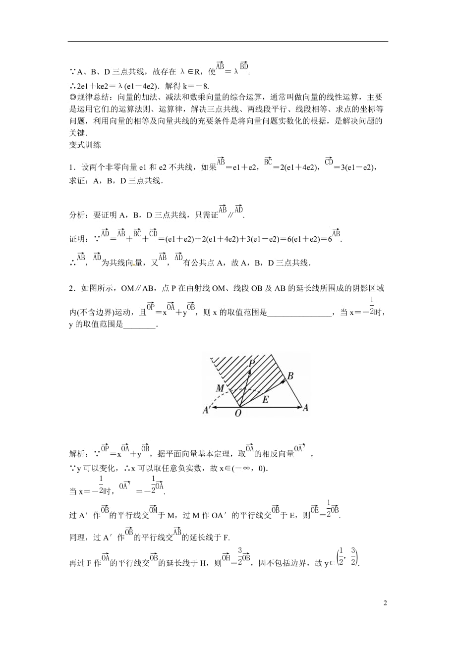 金学案高中数学 第二章章末知识整合 苏教必修4.doc_第2页