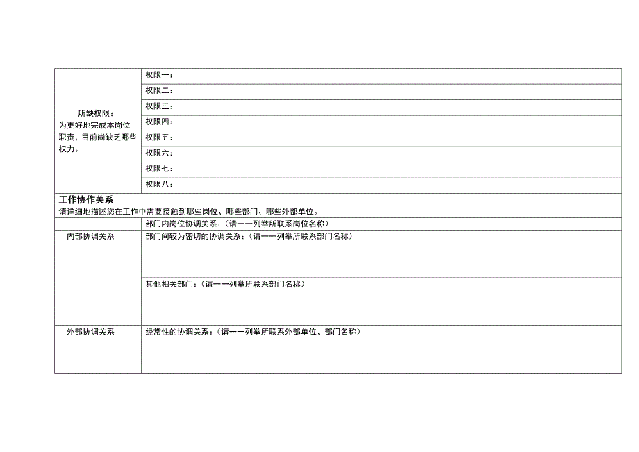 某某人力资源职位分析问卷_第4页