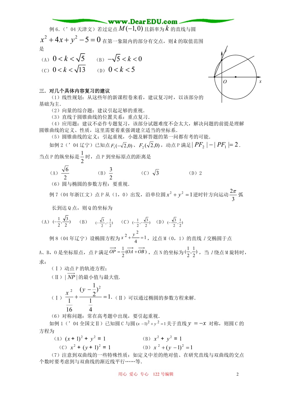 高三数学 圆锥曲线问题.doc_第2页