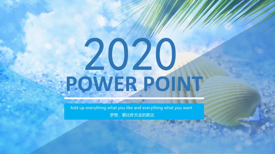 唯美清新蓝色2020述职职业工作汇报PPT_第1页