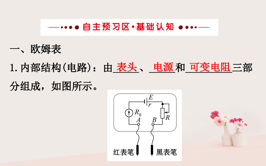 高中物理第二章恒定电流2.8多用电表的原理课件新人教版选修3_1_第3页