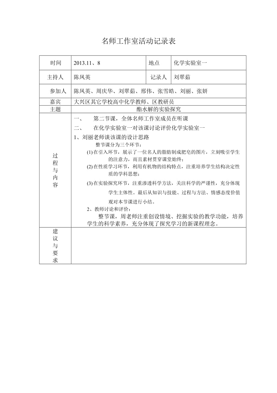 化学名师工作室活动记录表_第1页