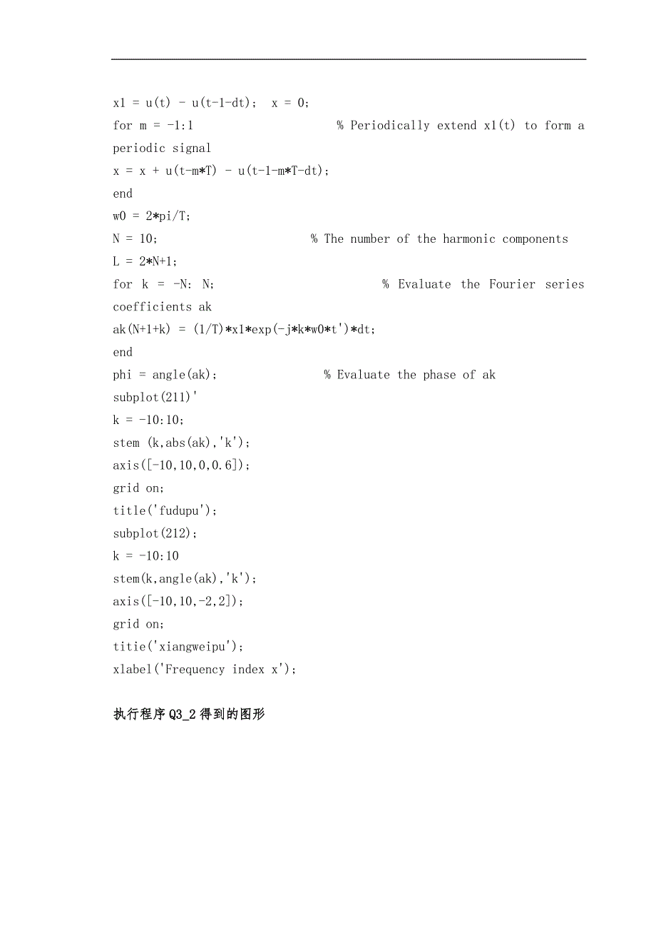 实验三周期信号的频谱分析实验报告_第4页