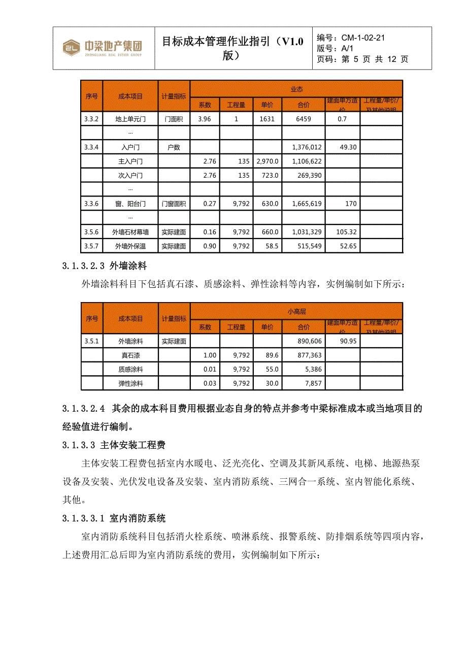 中梁全套成本制度-目标成本管理作业指引_第5页