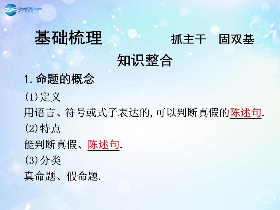 导与练高考数学一轮复习 第1篇 第2节 命题及其关系、充分条件和必要条件课件 文 新人教.ppt_第3页