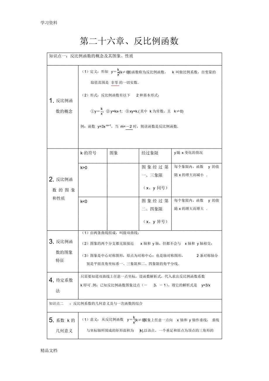 最新人教版数学九级下册知识点总结上课讲义.pdf_第1页