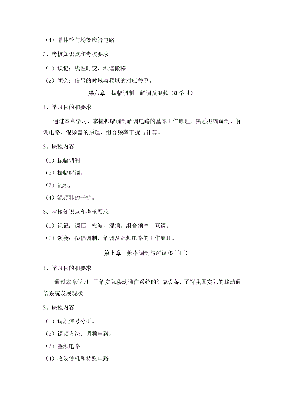 （电子行业企业管理）高频电子线路课程教学大纲山东大学_第4页