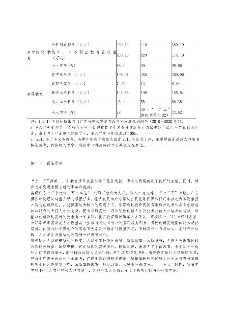 广东省教育发展十三五规划2020年_第5页