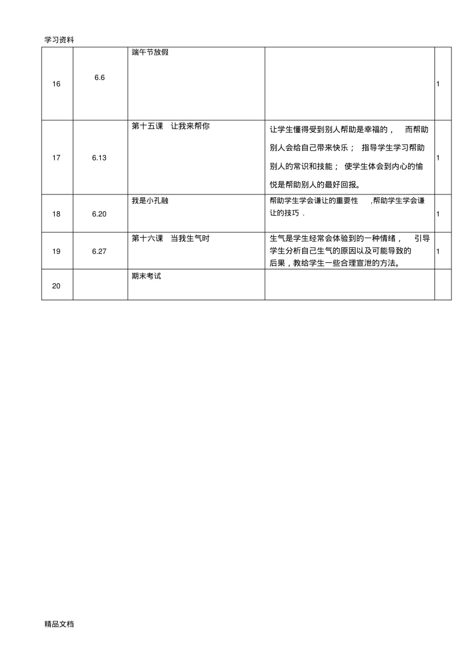 最新二下鄂教版心理健康教学进度计划教学提纲.pdf_第2页