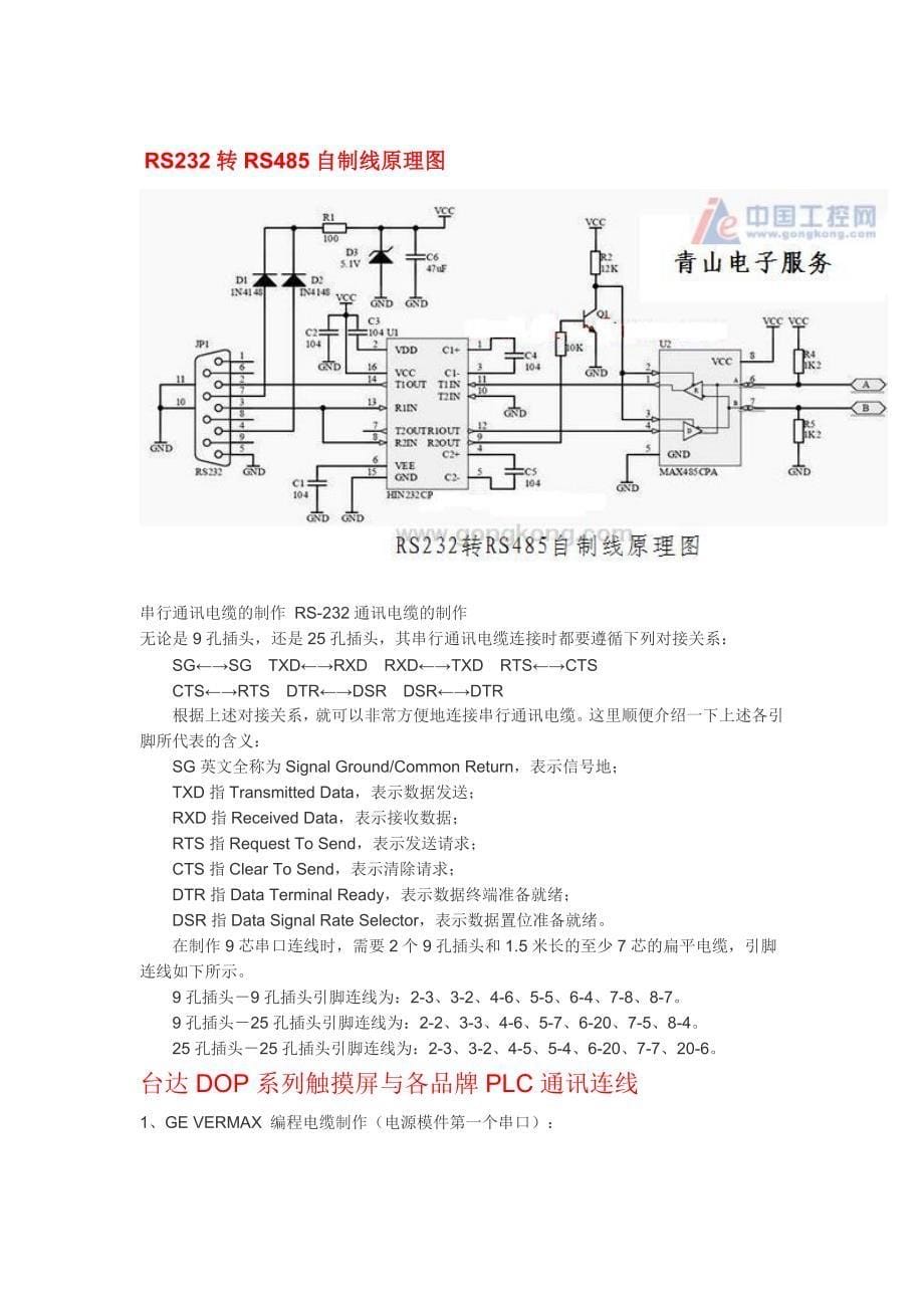 （电力行业）最全的PLC通讯电缆编程电缆自制（）_第5页