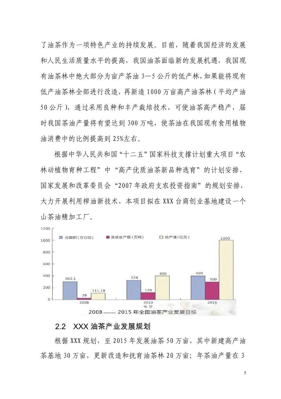 （项目管理）万吨茶油综合开发利用项目可行性研究报告_第5页