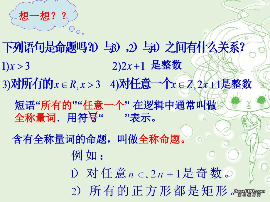 高二数学全称量词和存在量词 苏教.ppt_第2页