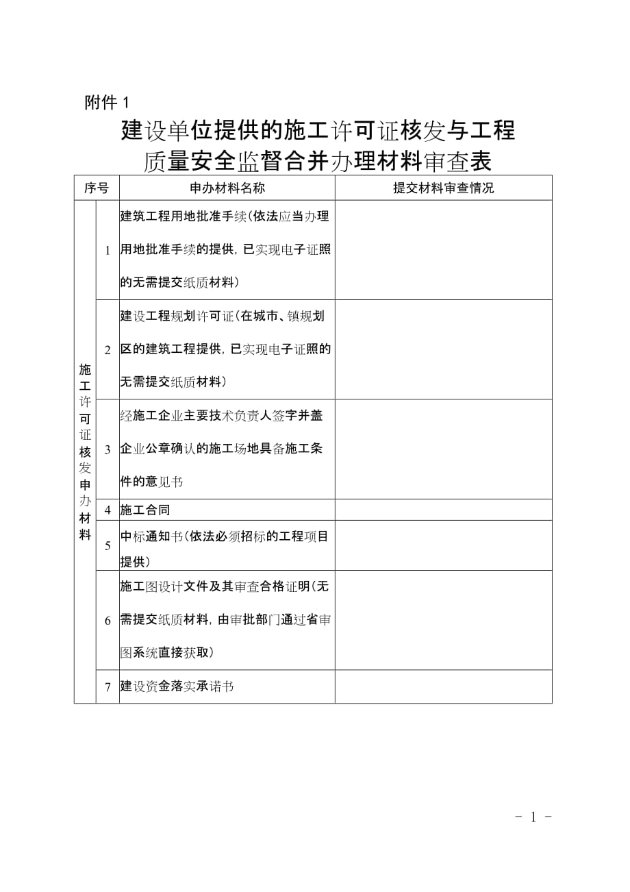 广东施工许可证核发与工程质量安全监督合并办理手续_第1页