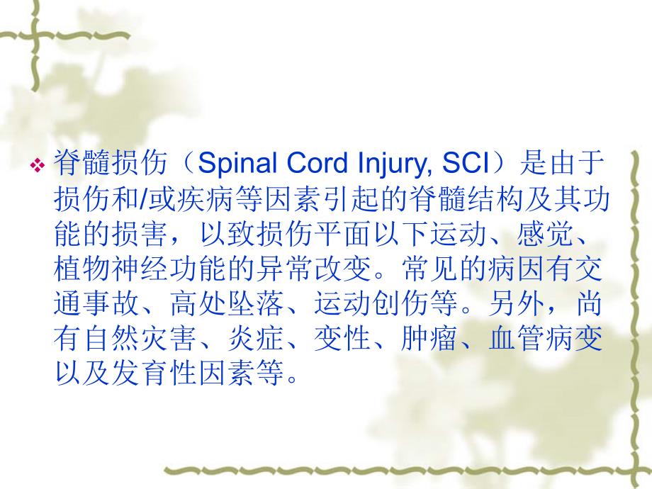 脊髓损伤的康复治疗备课讲稿_第2页