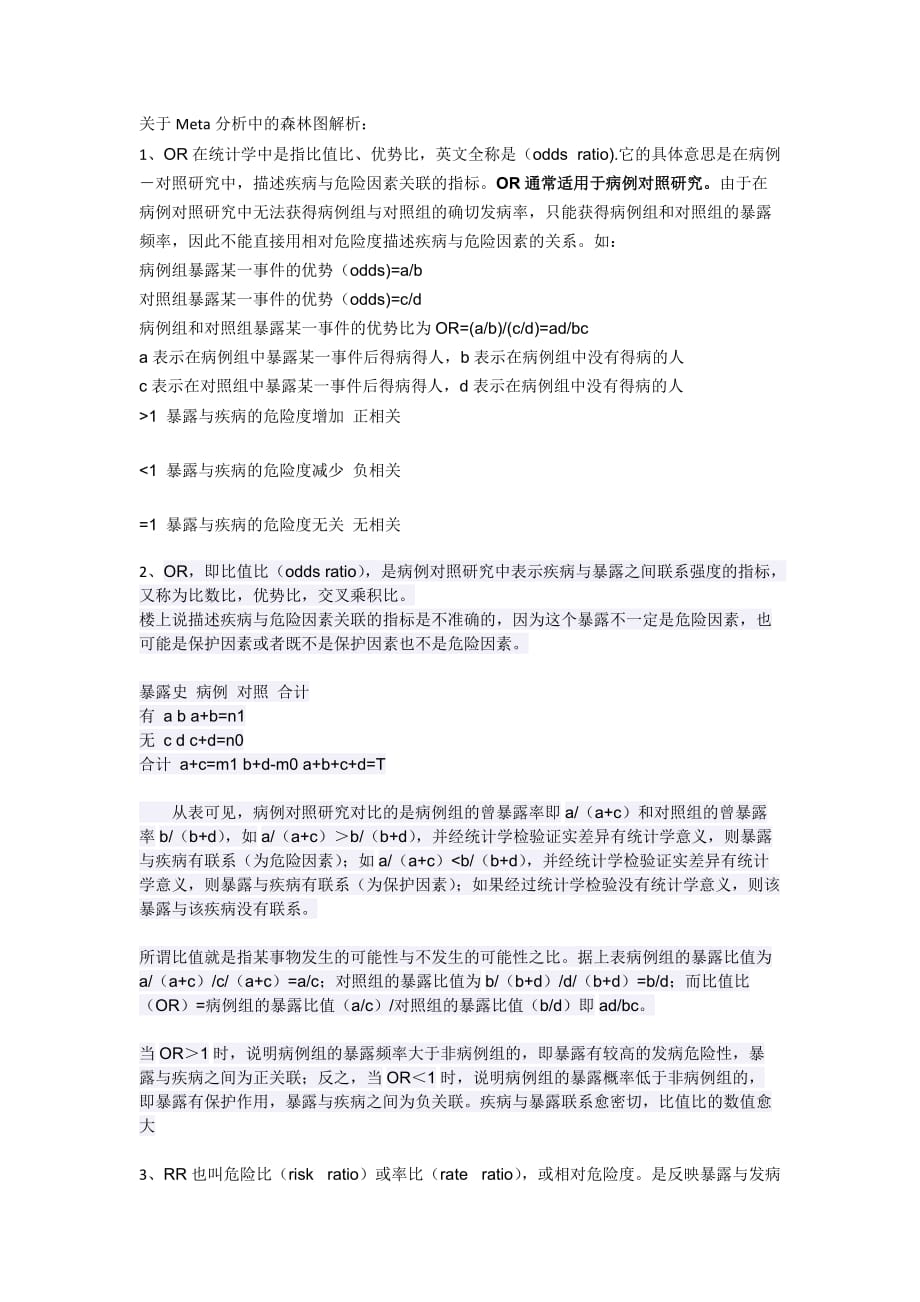 关于Meta分析中的森林图解析_第1页