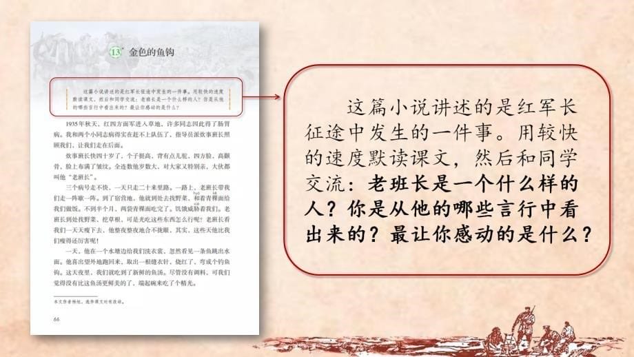 2020人教部编版语文六年级下册第四单元《金色的鱼钩》PPT课件_第5页