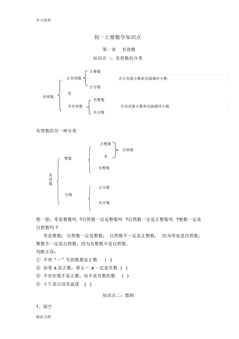 最新人教版初一数学上册知识点电子教案.pdf_第1页