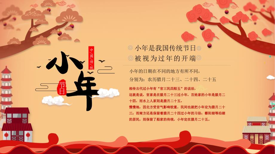 中国风喜迎小年传统节日介绍通用PPT模板_第3页
