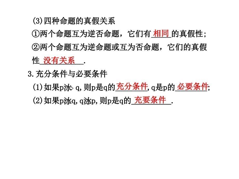 高三数学高考理总复习系列课件：1.2简易逻辑及充要条件人教大纲.ppt_第5页