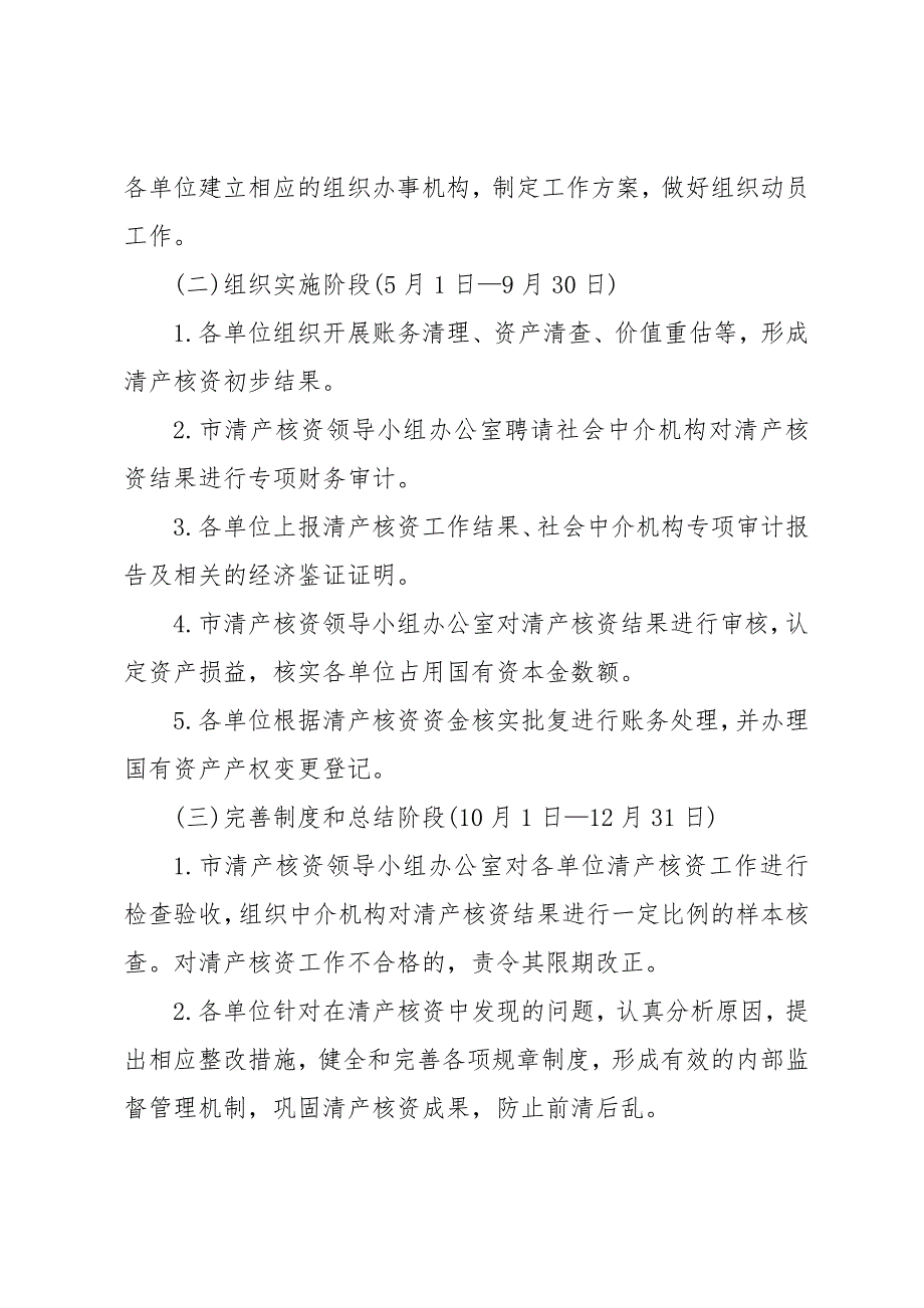 20 xx清产核资工作实施方案_第2页