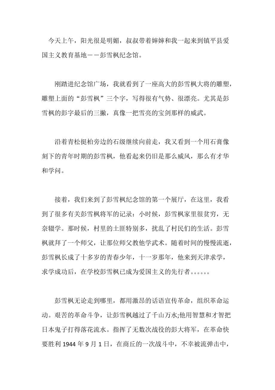 《国家荣光》关于彭雪枫英雄事迹观后心得篇五_第1页