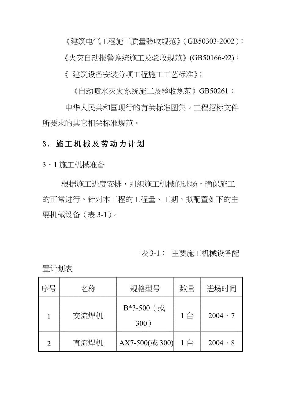 （建筑工程设计）(苏州)有限公司消防安装工程施工组织设计_第5页