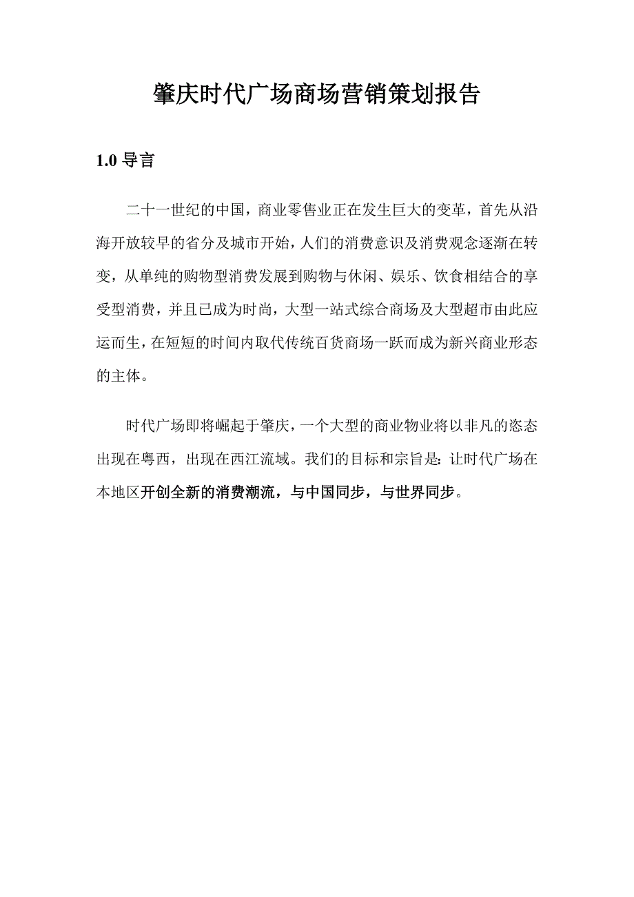 肇庆商场营销策划报告_第4页