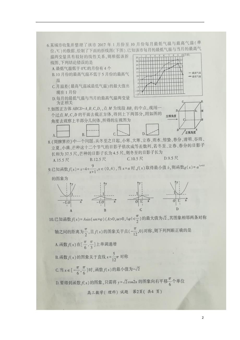 山东高三数学模拟训练理扫描无.doc_第2页