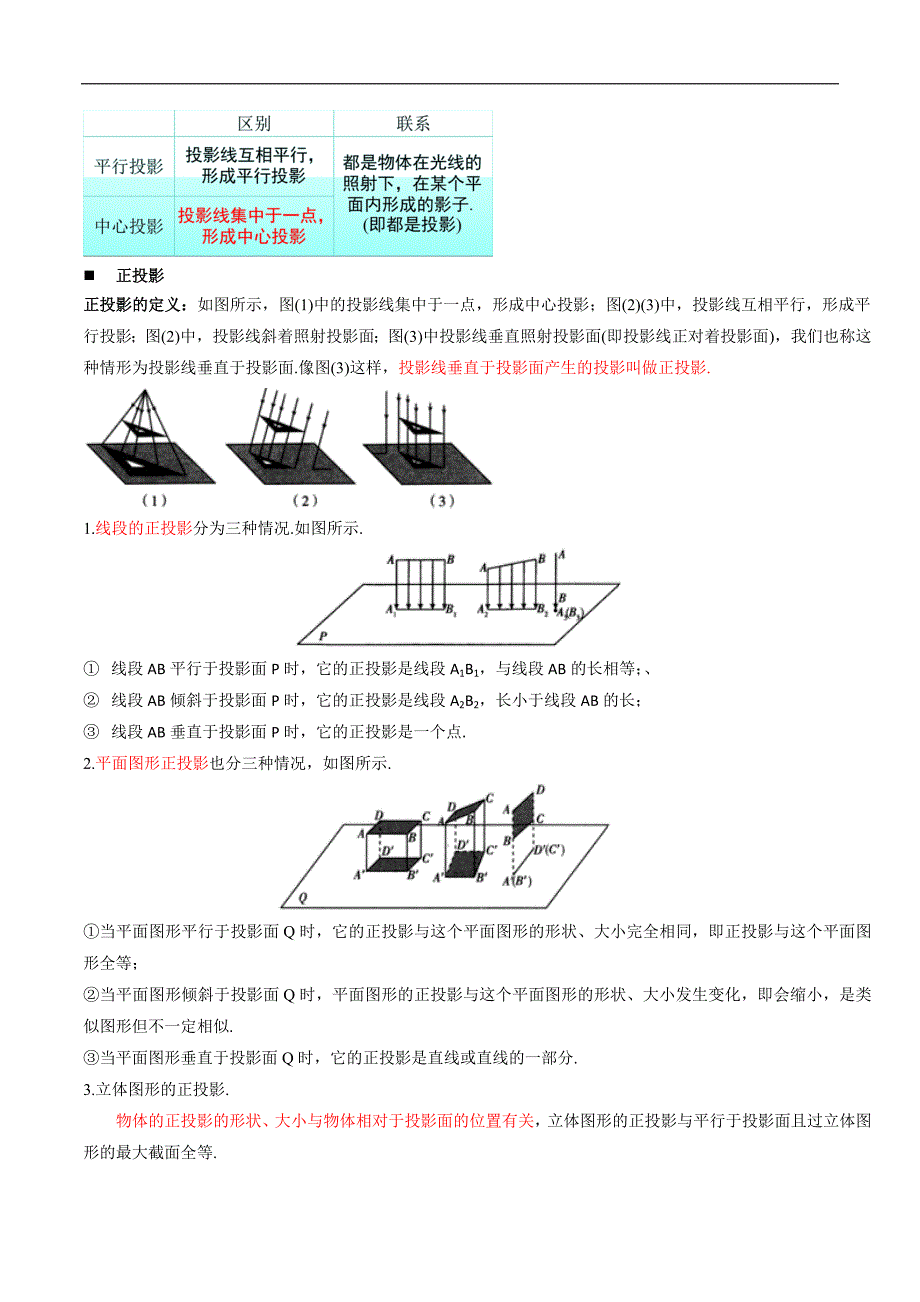 2020年中考数学一轮复习基础考点及题型专题26 视图与投影（解析版）_第3页