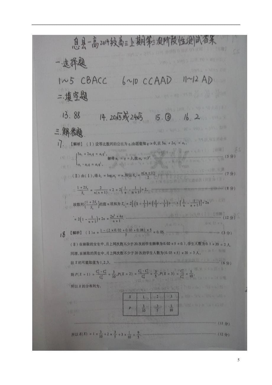 河南息第一高级中学高三数学上学期第三次阶段测试理.doc_第5页